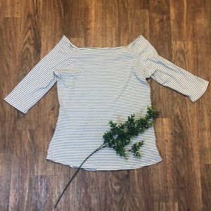 Torrid off the shoulder striped stretchy top